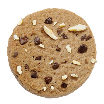 Dark chocolate and almond cookies.