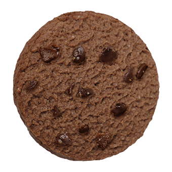 Cookies de cacao y chocolate negro.