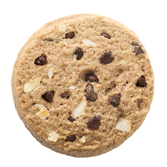 Cookies de chocolate negro y coco.