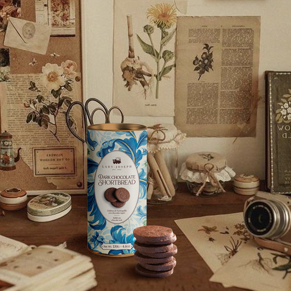 Galletas de mantequilla y chocolate belga.