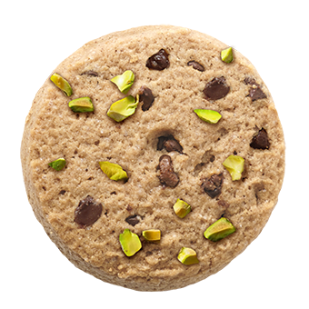 Cookies de chocolate negro y pistacho.