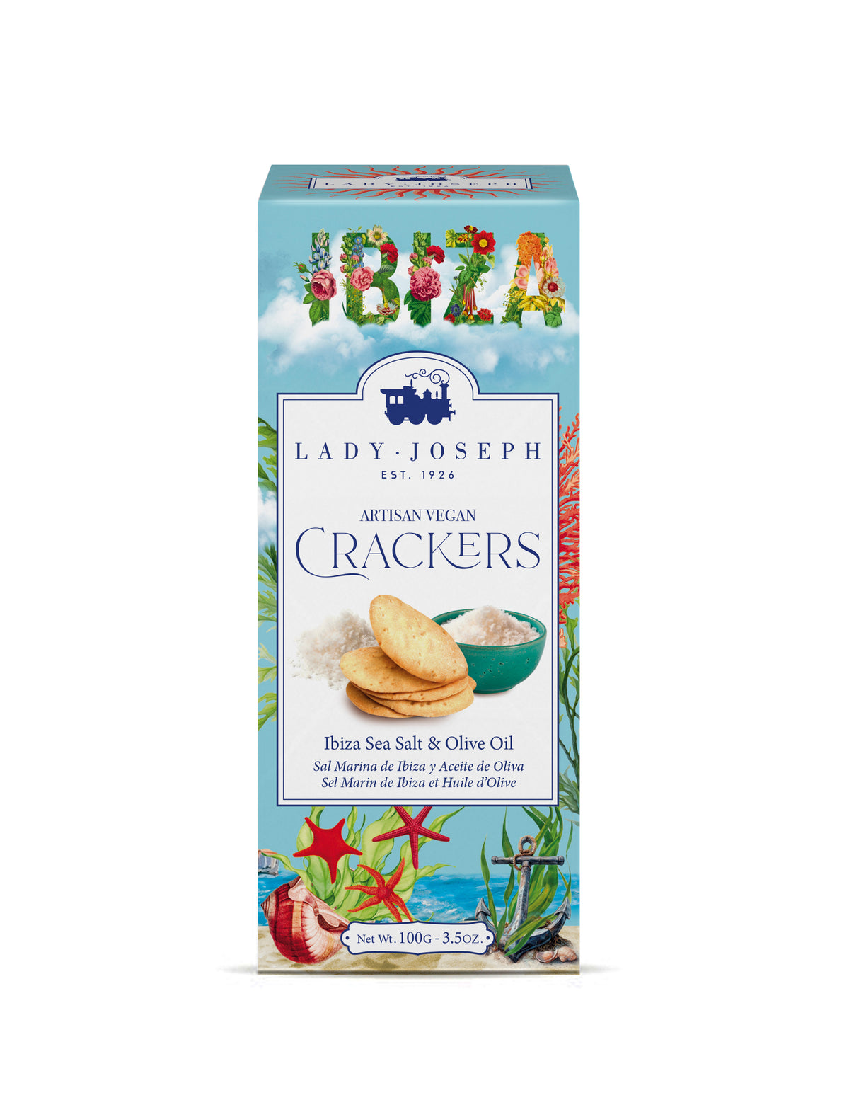 Artisanal vegan crackers with spicy smoked paprika and olive oil.