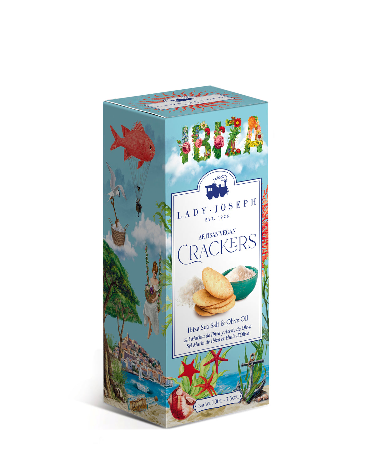 Artisanal vegan crackers with spicy smoked paprika and olive oil.