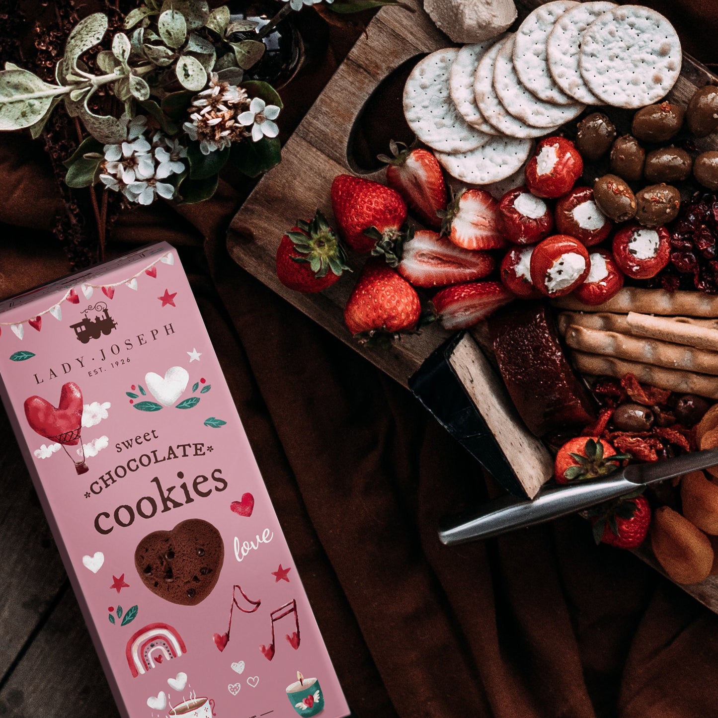 Deliciosas galletas con forma de corazón.