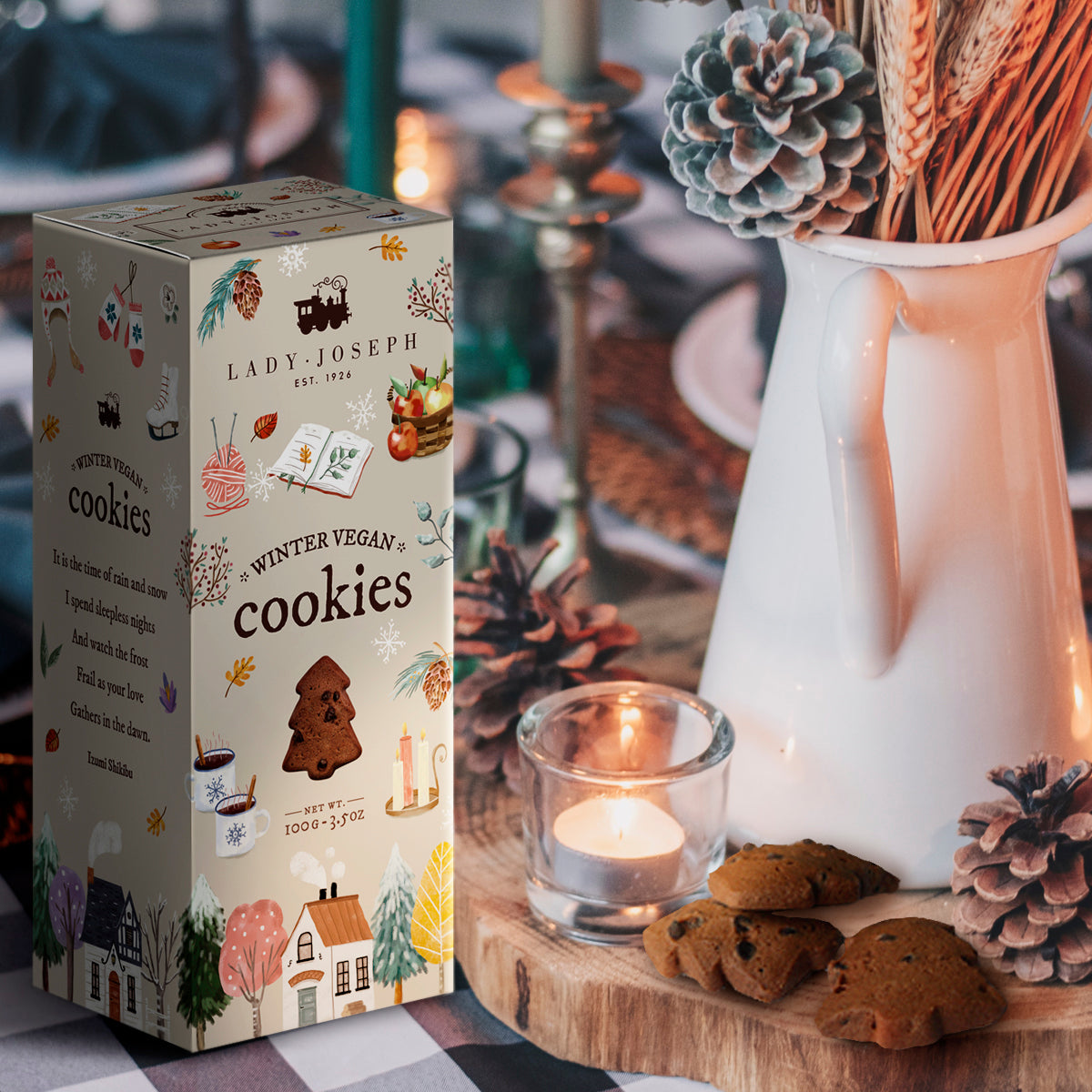 Deliciosas galletas de invierno con nibs de cacao.