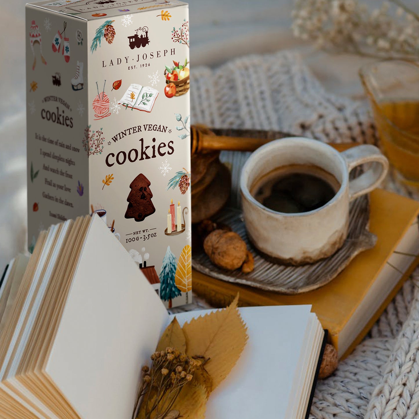 Deliciosas galletas de invierno con nibs de cacao.