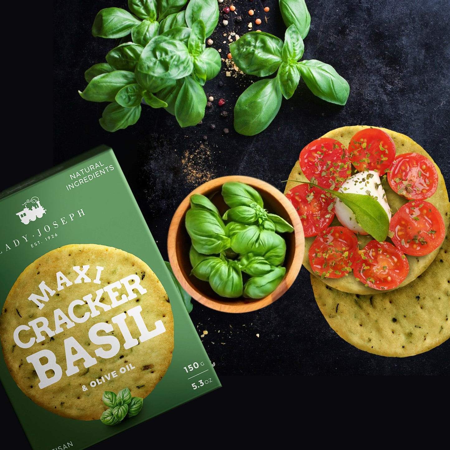 Basil and olive oil Maxi Cracker