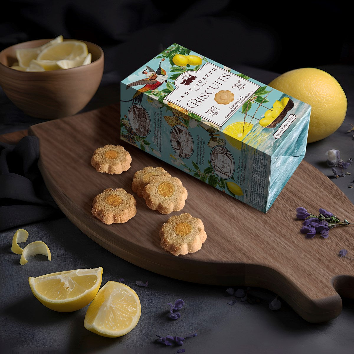 Galletas de crema de limón.