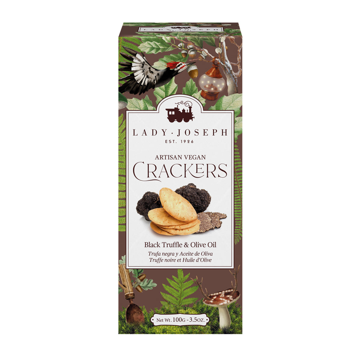 Crackers Veganas Artesanales de Trufa Negra y Aceite de Oliva.